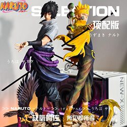 Naruto Figure Hypoxic Naruto and Sasuke Figurine Trendy Gift Ornament Anime Toy Model Gift