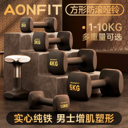 Dumbbells for Men's Home Fitness, 5kg Pair of Solid Cast Iron Kettlebells, 10kg Strength Training Kettlebells, Fitness Equipment