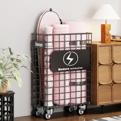 Household Mobile Storage Trolley Yoga Mat Dumbbell Kettlebell Storage Basket Storage Rack Sports Equipment Display Rack