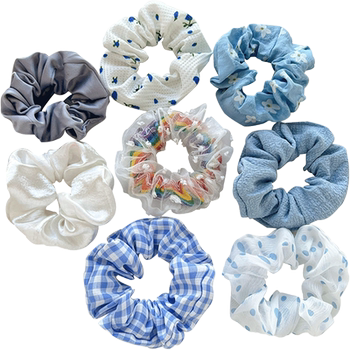 
Korean-style hair tie, large intestine hair tie, Korean-style hair rope for girls, high-end Korean-style rubber band, sweet fat intestine ring, forest-style hair accessory