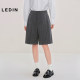 
Lecho stretch casual mid-shorts commuting loose wide-leg shorts C2GCF3308