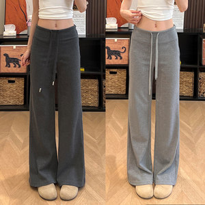 American straight-leg sweatpants for women summer 2026 new small high-waisted loose spring and autumn casual wide-leg sweatpants