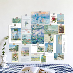 Poster Wall Stickers Wallpaper Ins Retro Bedroom Wall Decoration Dormitory Room Stickers Card Wall Stickers Wallpaper