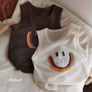 
Summer pure cotton base shirt children's sleeveless T-shirt boys sports and leisure vest sweat-absorbing baby top