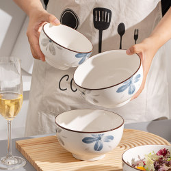 Dishes and Tableware for Home Use, Jingdezhen 2026 New Model, Elegant, High-Quality, High-Appearance Value, Underglaze Color Rice Bowls, Plates, and Tableware