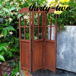 DIY handmade material package BJD 6-minute size mini furniture retro screen doll house scene ornaments woodworking screen