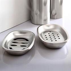 New Stainless Steel Soap Box Portable Soap Holder Metal Soap Dish Household Drainage Storage Box Bathroom Soap Tray