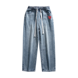 
Charles Heart Jeans Men's Spring and Autumn 2026 New Loose Straight Wide Legs Trendy Casual Long Pants