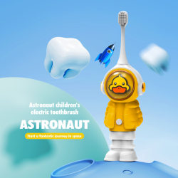 Little Yellow Duck Astronaut Electric Toothbrush Order Free Toothpaste