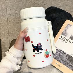 Large-Capacity Thermos Cup for Women, High Appearance Value, 2025 New Model, Tea-Water Separation Tea Brewing Cup, Portable Cup for Students and Office Use
