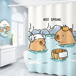 2025 New Thickened Drape Waterproof Shower Curtain for Bathing, Bathroom Partition, Bedroom, Light-Proof, Toilet, Mildew-Proof