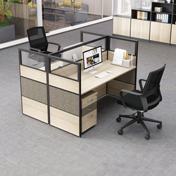 Foshan Screen Partition Cubicle Workstation F-Type 2/4/6/8/Multi-Person Office Desk Employee Workstation Staff