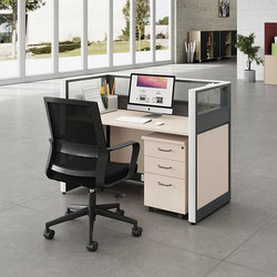 Screen Card Slot All-Aluminum Alloy 45 Staff Desk and Chair Combination Four-Person Workstation Office Card Holder Desk