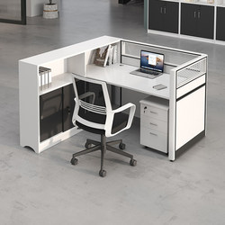 White Screen Staff Desk Office Desk Modular 4/6 Person Cubicle Computer Finance Desk Employee Workstation L/T Shape