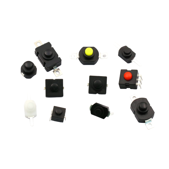 
Strong light flashlight switch button self-locking patch straight plug small switch accessories power switch micro press type