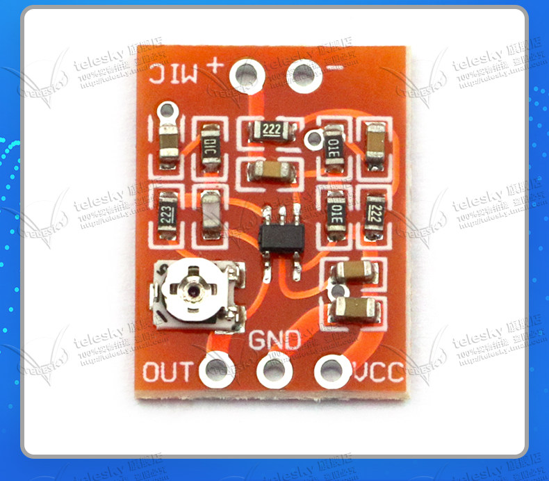 Modulo Preamplificatore Microfono Electret MAX4466 Con Compressione Vocale SSM2167