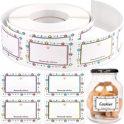 250 Stickers/Roll Square Blank Label Stickers DIY Handwritten Name Tags Handmade Baking Classification Storage Marking Stickers