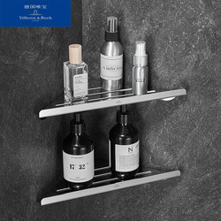 German Bathroom Stainless Steel Corner Shelf, No-Drill Corner Rack for Bathroom, Wall-Mounted Storage Rack for Shower Room