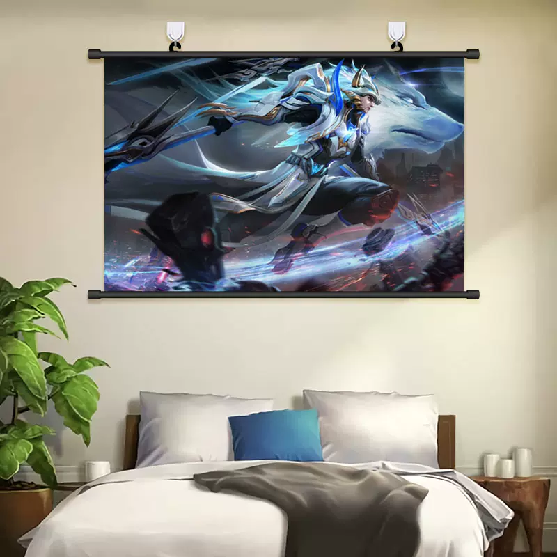 王者榮耀fmvp皮膚掛畫花木蘭海報幹將莫邪鏡貂蟬東方曜壁紙