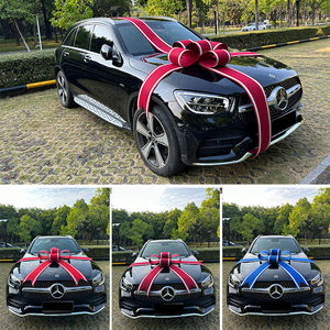 
New car pick-up and delivery ceremony supplies, bows, big red flowers, car 4S store showroom layout, car pick-up decorative flowers