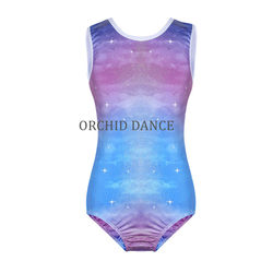 Children's Sleeveless Backless Gymnastics Suit, Student Aerobics Jumpsuit, Girls' Summer Practice Latin Dance Performance Costume