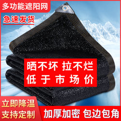Sunshade Net, Sun Protection Net, Encrypted and Thickened, Light-Blocking, Heat-Insulating, High-Temperature Resistant, Anti-Aging, Black Shade Net for Home and Car Use