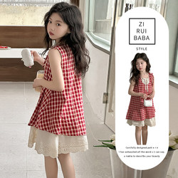 Girls' Korean Style High-End Dress Summer 2026 New Little Girl Princess Dress Kidsren's Summer Dress