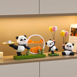 Panda Quicksand Painting Entrance Decoration, High-End Niche Living Room Tv Cabinet Home Decoration, Housewarming Gift