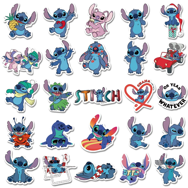 50 Stitch stickers cartoon cute mobile phone case luggage laptop guitar ...