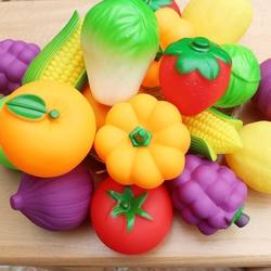 Fruit Toy Chewable Silicone Baby Artificial Fruit and Vegetable Toy Model Soft Doll Home Kitchen