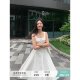 pusumede French square collar suspender dress for women in summer waist-hugging sleeveless textured skirt temperament vest skirt