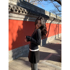 
pusumede low-waist woolen skirt women's autumn and winter design skirt anti-exposure pants skirt versatile a-line skirt