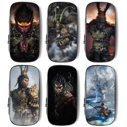 Game Destiny Man (Tianming Ren) Same Style Black Myth: Wukong Campus Canvas Pencil Case for Elementary, Middle, and High School Students