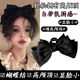 Bow hair clip girl's back head princess head clip large size 2024 new black shark clip headdress