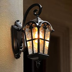 Solar Outdoor Wall Lamp American Style Gate Exterior Wall Waterproof Villa Garden Outdoor Courtyard Balcony European Style Wall Lamp