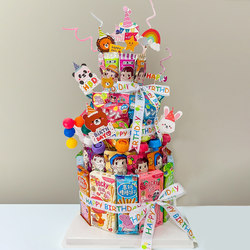 Snack Cake DIY Material Kit Birthday Party Decoration Props Foam Model 5-Layer Set Children's Day Gift