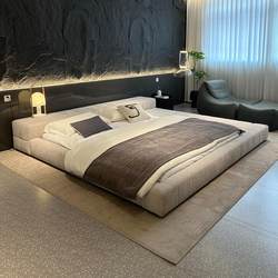 Bonaldo-Squaring Tatami Bed Italian Minimalist Bed Matte Fabric Bed 1.95m Double Bed