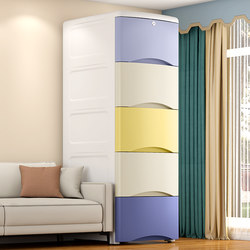 Thickened and Deepened Drawer-Type Storage Cabinet, Multi-Layer Storage Cabinet for Living Room, Children's Clothes and Toys Storage Cabinet, Five-Drawer Cabinet