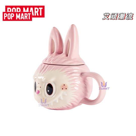 Pop Mart Labubu マグ - ピンク セラミックカップ