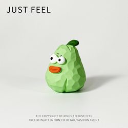 【Wogua】Wooden Carving Style Fruit and Vegetable Office Healing Decoration Desktop Ornament Cute Mood Stabilizer