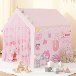 Green Baby Girl's Tent Small House Pretend Play Indoor Playhouse Sleeping Castle Secret Base