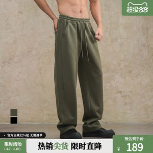 
Lujiamen spring and autumn new large size sweatpants knitted sports pants fitness casual machete long pants men's plus size