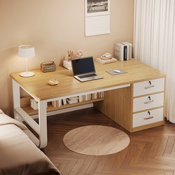 Solid Wood Desk Student Study Table Home Writing Computer Desk Desktop Workbench Bedroom with Drawer Office Desk