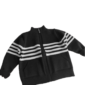 
Boys cardigan sweater 2025 autumn new product children's fashionable zipper knitted sweater handsome jacket for small and medium-sized children
