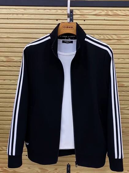 
Spring and Autumn Men's Jackets Fashionable Casual Korean Sportswear Versatile Short Stand Collar Tops Middle-aged Black Jackets Trendy