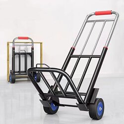 Folding Cart, Small Trailer, Transport Trailer, Shopping Cart, Portable Luggage Cart, Household Grocery Cart, Hand-Pushed Cart