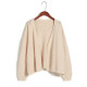 Simple, no button-up V-neck short loose sweater cardigan jacket spring and autumn women's sweater solid color top