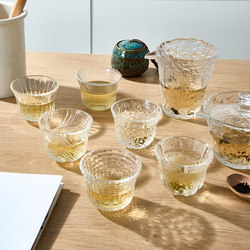 Japanese Heat-Resistant Glass Tea Set Small Tea Cup Sake Cup Fruit Wine Plum Wine Cup White Wine Cup Tasting Cup Coffee Cup