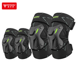 Four-Season Motorcycle Knee Pads and Elbow Pads, Motorcycle Touring Winter Windproof and Warm Riding Protective Gear, Anti-Fall and Cold-Proof