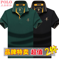 Paul's New Summer Men's Short-Sleeved T-Shirt Embroidered Polo Shirt with Collar, Pure Cotton Casual Loose Fit Dad's T-Shirt